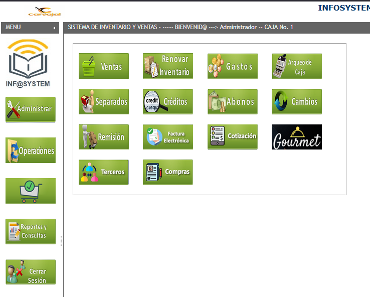 Imagen del sistema de venta POS