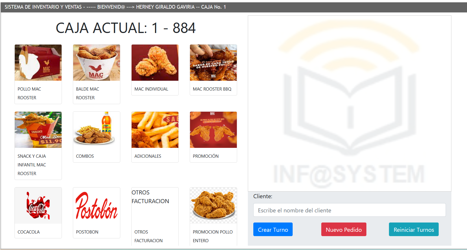 Imagen del sistema de venta POS